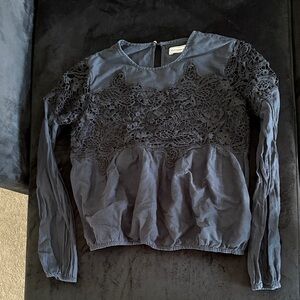 Abercrombie & Fitch Elegant Black Lace Women's Top Size Small